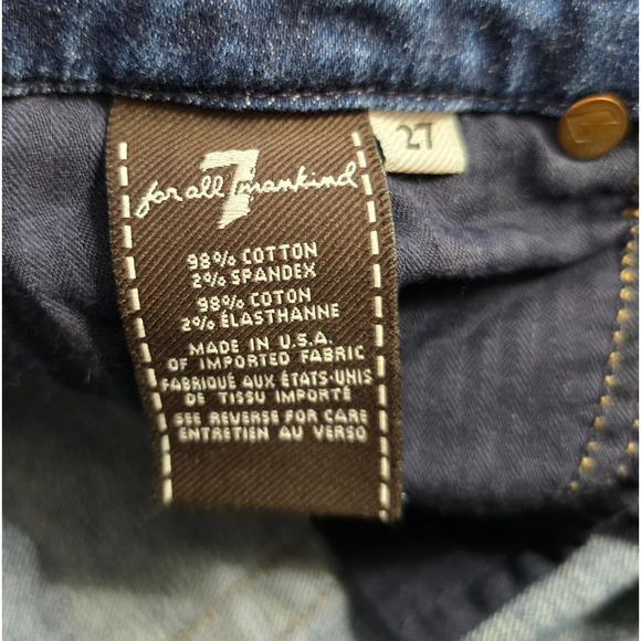 7 For All Mankind Jeans Women's 27 Blue Dark Wash Kimmie Bootcut - Picture 6 of 16